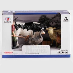 Набір тварин Ферма Q 9899-X15-2 (чоловік з щіткою, корова, вівця, півень, гусак)